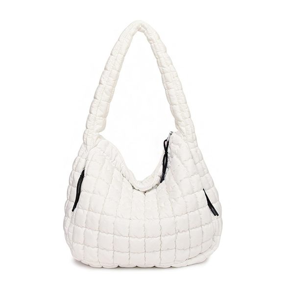 Puffer Tote Bag Large Quilted Tote Bag With Zier Nylon o_o - Picture 1 of 7